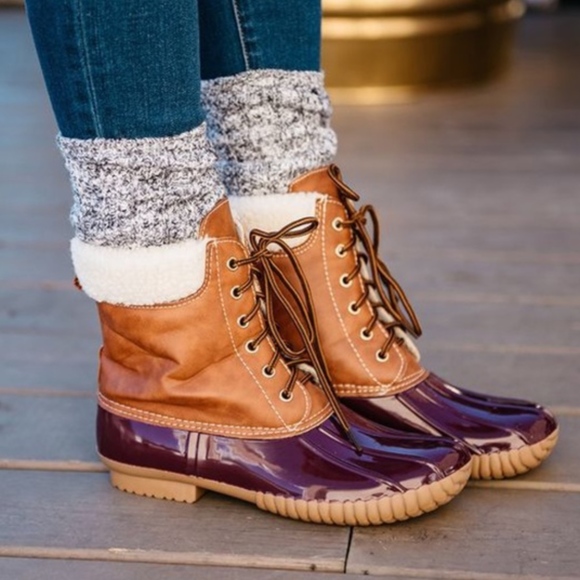 Shoes - EDDY Duck Boots - WINE